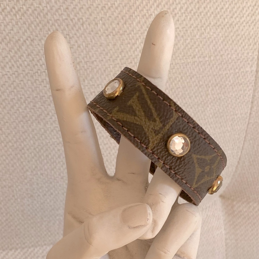 Vintage Boho Louis Vuitton Leather Bracelet